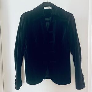 Jeanology Black Velvet Jacket Size Medium